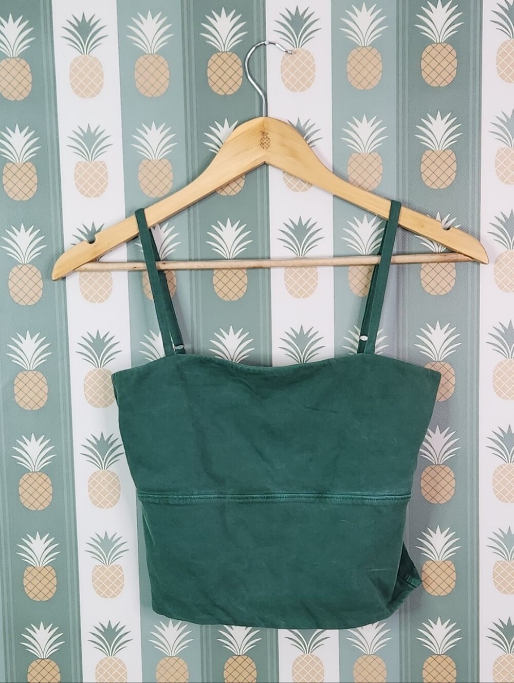 LAMade Forest Green Cropped Tank Top